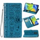 Чехол Embossed Cat and Dog для Xiaomi Redmi Note 9 книжка кожа PU с визитницей голубой - изображение 1