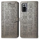 Чехол Embossed Cat and Dog для Xiaomi Redmi Note 10 Pro книжка кожа PU с визитницей серый - изображение 1