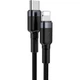 Кабель Baseus Cafule Type-C to Lightning PD 18 W 1 м CATLKLF-G1 Black-Grey (CATLKLF-G1) - изображение 2