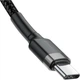 Кабель Baseus Cafule Type-C 3A PD 2.0 60W Flash Charging 1.0 м Grey/Black (CATKLF-GG1) - изображение 2