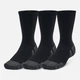 Шкарпетки Under Armour UA Performance Tech 3pk Crew Чорний 3 пари L (1379512-001 L) - зображення 1