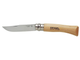 Ніж розкладний 77мм, бук Opinel Inox Natural blister 07 000654 - зображення 1