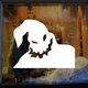 Наклейка на Авто / Мото / Витрину на Стекло Кузов "Привидение Ghost новогодняя Новый год" белый цвет - изображение 2
