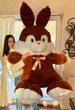 Мягкая игрушка BigMishki плюшевый зайка 200 см Коричневый - изображение 2