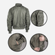 Куртка тактическая мужская MIL-TEC US Tactical Flight Jacket 10404601 S 182 Olive (2000980619061) - изображение 2