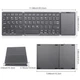 Бездротова клавіатура ENG,RU,UKR складна з тачпадом B089T Bluetooth Foldable Keyboard dark gray - зображення 5