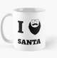 Чашка Керамическая Кружка с принтом I love Santa Люблю Санту Белая 330 мл - изображение 1