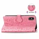 Чохол Embossed Cat and Dog для IPhone XS Max книжка з візитівкою шкіра PU рожевий - зображення 6