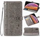 Чехол Embossed Cat and Dog для IPhone X книжка с визитницей кожа PU серый - изображение 1
