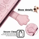 Чехол Embossed Cat and Dog для Motorola Edge 50 Fusion книжка кожа PU с визитницей розовое золото - изображение 5