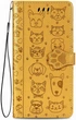 Чехол Embossed Cat and Dog для Xiaomi Redmi Note 12 книжка кожа PU с визитницей желтый - изображение 2