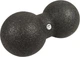 Массажный мячик двойной EasyFit DuoBall EF-2001 EPP 16х8 см мяч для массажа и МФР массажер для спины, ног, рук, шеи и стоп Черный (56000745) - изображение 1