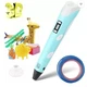 3D-Ручка с Lcd экраном 3Dpen на подставке пластик и трафареты 2 режима работы Blue - изображение 3