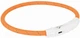 Ошейник Trixie 12704 светящийся с USB M-L 45 см 7 мм Оранжевый (4053032127043) - изображение 1