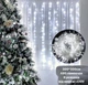 Гирлянда штора-водопад бахрома Кристаллы 3*3м 480 LED белая SZ-1533-03 - изображение 1