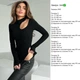 Женское боди с вырезом Le'Katrin 565-1XL Черный - изображение 9