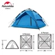 Намет Naturehike Automatic IV (4-місний) 210T polyester NH21ZP008 Blue - зображення 5