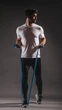 Лента-эспандер для фитнеса и реабилитации U-powex Fitness band 0.4 мм 6.8 кг Blue (UP_1007_Blue) - изображение 10