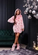 Тепла зимова піжама-сукня Sweetjama " Малинові Ведмедики " XL - изображение 5