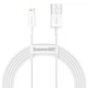 Кабель Baseus USB - Lightning 2метра 2.4A Superior White (CALYS-C02) - изображение 1