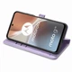 Чохол Embossed Cat and Dog для Motorola Moto G32 книжка шкіра PU з візитницею фіолетовий - зображення 3