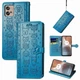 Чохол Embossed Cat and Dog для Motorola Moto G32 книжка шкіра PU з візитницею блакитний - зображення 1