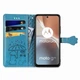 Чохол Embossed Cat and Dog для Motorola Moto G32 книжка шкіра PU з візитницею блакитний - зображення 2
