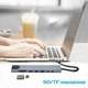 Мультифункциональный USB-хаб 8 в 1, универсальный адаптер, концентратор с входом Type-C, кардридер, HDMI/HDTV+PD+USB-C+SD+TF+RJ45, 3309753 - изображение 6