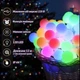 Світлодіодна гірлянда Lezonic в формі матових кульок, 120 LED, 12 м, IP44, 8 режимів, з таймером, різнокольорова, прозорий дріт, з пультом, живлення від мережі 220В - зображення 3