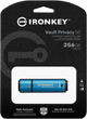 Pendrive Kingston IronKey Vault Privacy 50 256GB USB 3.2 Type-A Blue (IKVP50/256GB) - obraz 3