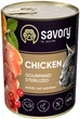 Вологий корм для стерилізованих котів Savory з куркою 400 г (4820232630761) - изображение 1