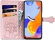 Чохол Embossed Cat and Dog для Xiaomi Redmi Note 11 / Note 11S книжка шкіра PU рожеве золото - зображення 2