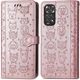 Чохол Embossed Cat and Dog для Xiaomi Redmi Note 11 / Note 11S книжка шкіра PU рожеве золото - зображення 6