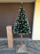 Ялинка на пні Елітна 2.20м з шишкам, перлинами, кристалом та інеєм // Ялинка на натуральному стовбурі - зображення 9