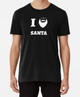 Мужская Новогодняя футболка Stedman с принтом I love Santa Люблю Санту Черный M - изображение 1