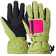 Перчатки горнолыжные детские Zelart Action 7706-1 размер M-L (5-8 лет) Green-Pink - изображение 1