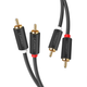 Кабель аудио UGREEN AV104 2RCA to 2RCA 1 м Black (30747) - изображение 1