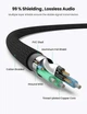 Кабель аудіо Ugreen 3.5 mm to 2RCA HiFi в тканинному обплетенні 3М Black (AV170) - зображення 6
