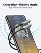 Кабель аудіо AUX Ugreen 3.5 mm стерео спліттер 20CM Black (AV123) - зображення 12