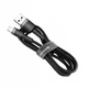 Кабель зарядный Baseus Cafule Cable USB to Lightning 2.4A 1 м Grey Black (CALKLF-BG1) - изображение 3