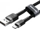 Кабель зарядний Baseus Cafule Cable USB to Lightning 2.4A 1m Grey Black (CALKLF-BG1) - зображення 4