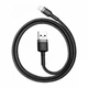 Кабель зарядний Baseus Cafule Cable USB to Lightning 2.4A 1m Grey Black (CALKLF-BG1) - зображення 8