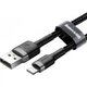 Кабель зарядний Baseus Cafule Cable USB to Lightning 2.4A 1m Grey Black (CALKLF-BG1) - зображення 9