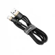 Кабель зарядний Baseus Cafule Cable USB to Lightning 2.4A 1m Gold Black (CALKLF-BV1) - зображення 4