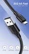 Кабель зарядный Ugreen Micro USB 2.0 5V2.4A 0.25M Black (US289) - изображение 13