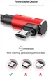 Кабель зарядный Baseus Micro USB 2.0 90° реверсивный MVP 1M Red (CAMMVP-A09) - изображение 14