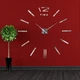Настенные часы DIY 3D "TimeLine" серебро - Большие бескаркасные 3Д часы 60-130 см, самоклеящиеся (101111) - изображение 2