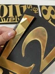 Настенные часы DIY 3D "Seven" золото - Большие бескаркасные 3Д часы 60-130 см, самоклеящиеся (101137) - изображение 9