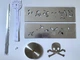 Настенные часы DIY 3D "Skull" серебро - Большие бескаркасные 3Д часы 60-130 см, самоклеящиеся (1011158) - изображение 4