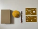 Настенные часы DIY с зеркальным 3D эффектом "Coffee mini" золото - бескаркасные настенные 3Д часы, самоклеящиеся 38 х 38 см (1013316) - изображение 4
